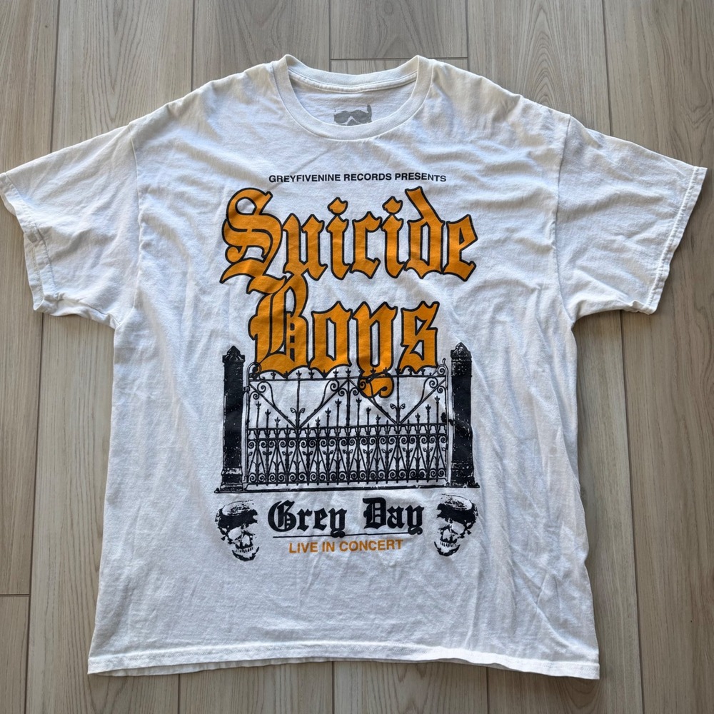 G59 Suicide Boys T-Shirt Mens XL White Grey Day Tour Graphic Tee